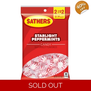 Sathers Starlight Peppermints - Starlights Candy Mints - 119g Bag